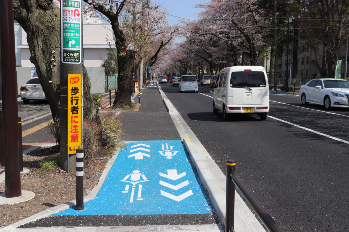 矢川駅周辺から国立駅まで自転車ナビ