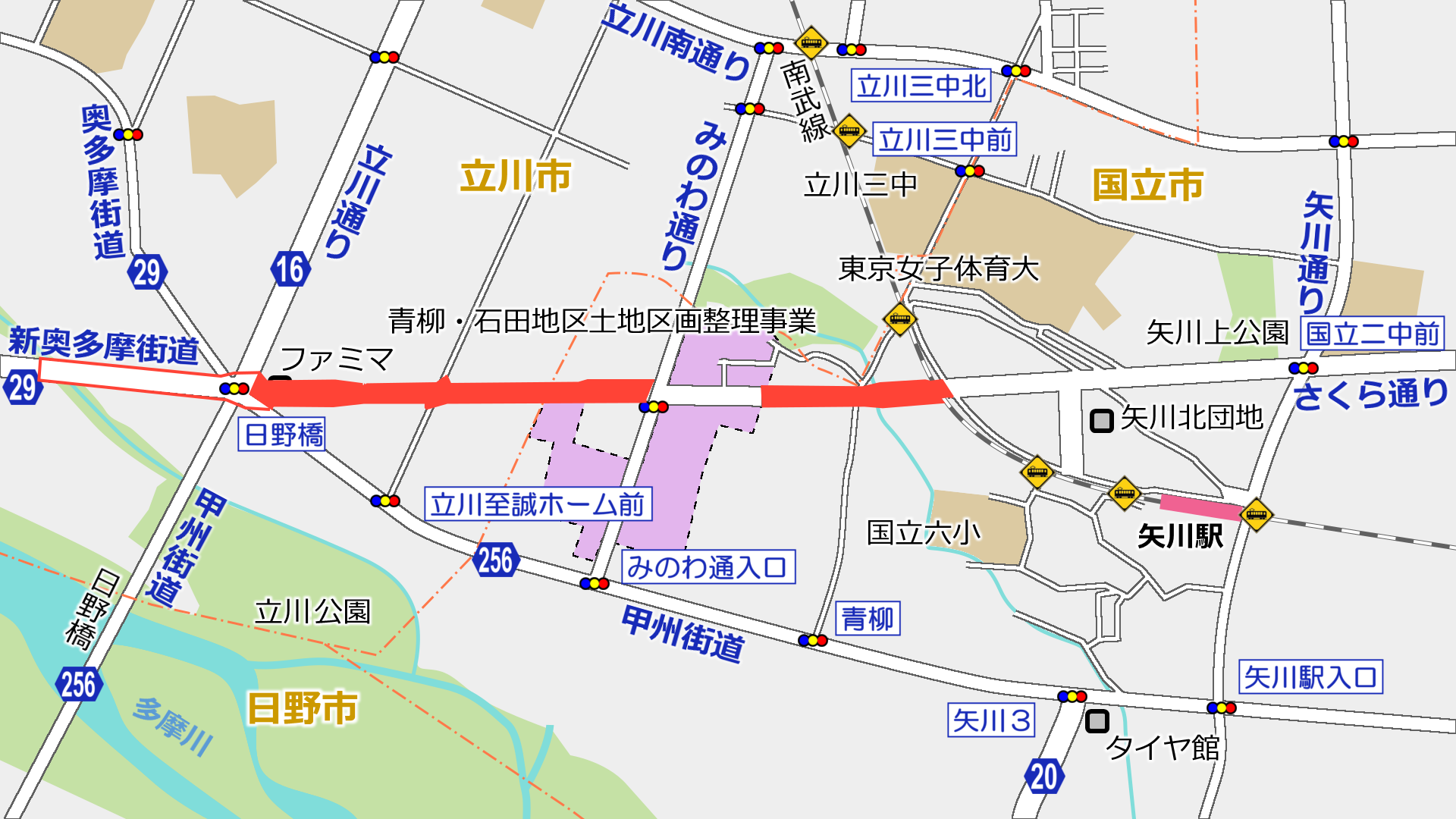 矢川北団地 日野橋 さくら通り延伸 着手前状況18 9 俺の居場所 まち記録サイト