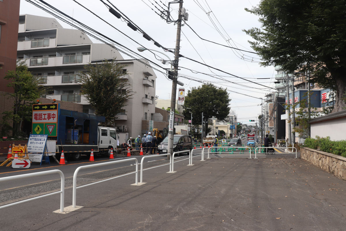 事業区間の東側から見た様子