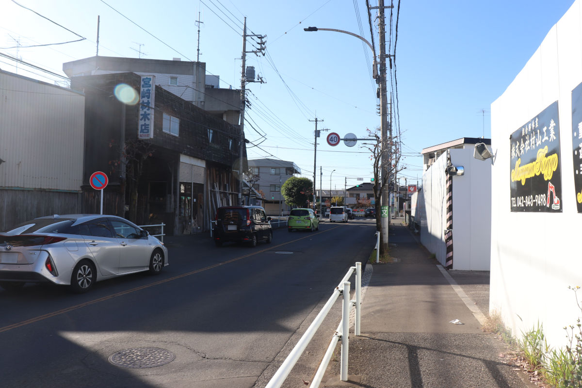 都市計画道路事業の事業区域東側