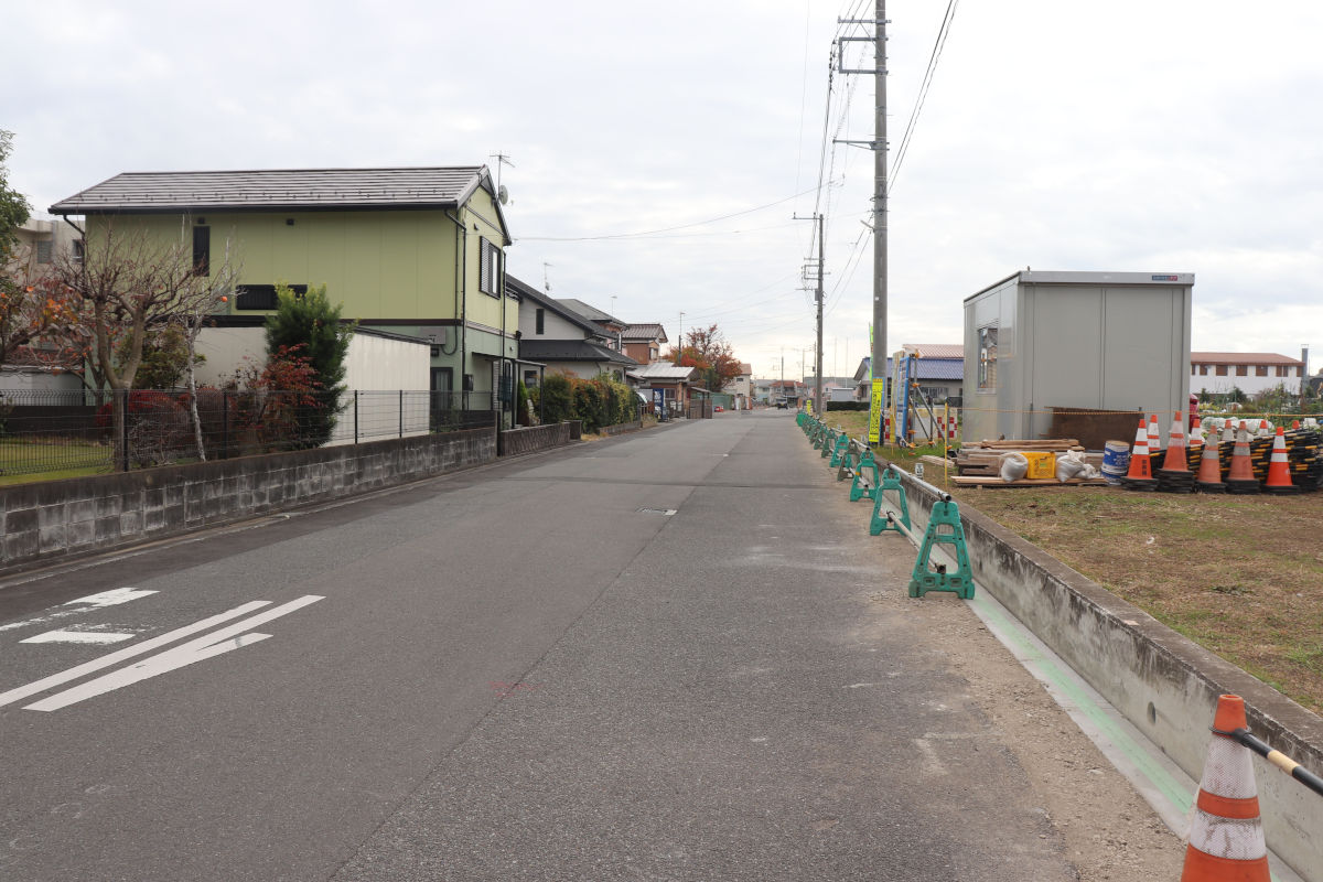 厚木市道の改良工事